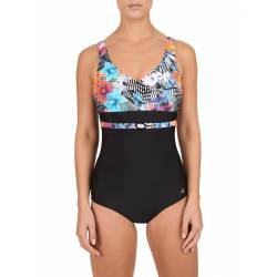 Felina Swimwear Badeanzug mit Schale, V-Ausschnitt Modern Flower 5208296 vorne